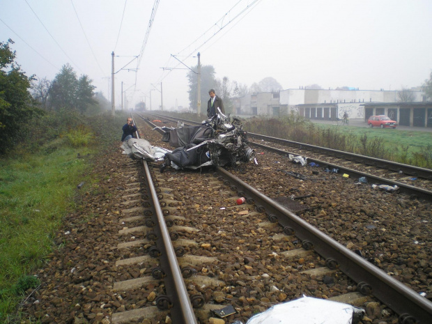 Kobiór - Tychy 11.10.2007 #wypadek #nieostrożność #tragedia