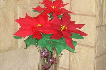 Gwiazda betlejemska - bibułkowa #RĘKODZIEŁOARTYST