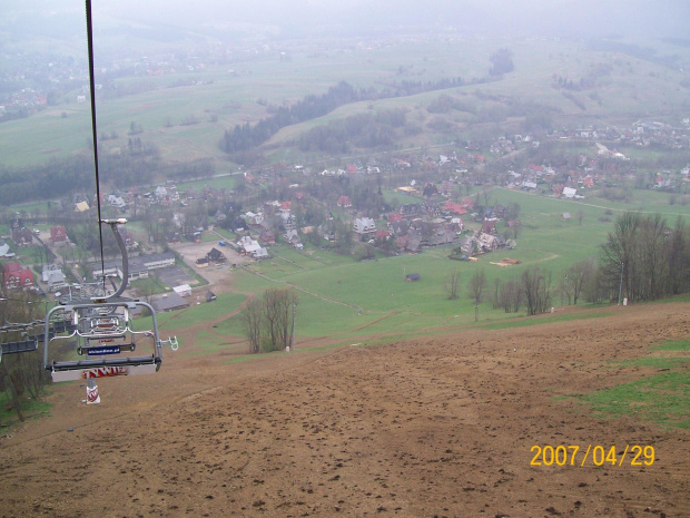 Widok na Zakopane z wyciągu na Harendzie #tatry #Zakopane #góry #ładne #widoki