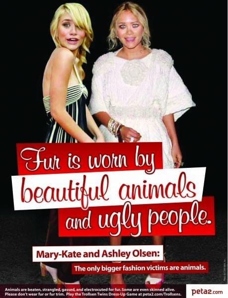 PETAs protest against Mary-Kate and Ashley