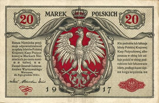 Polska 1914-1918 Generalne Gubernatorstwo Warszawskie Seria-Generał