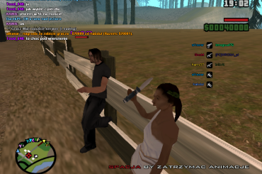 Ja i mój kumpel Darek #gta #samp #SanAndreas #łąka #wieś