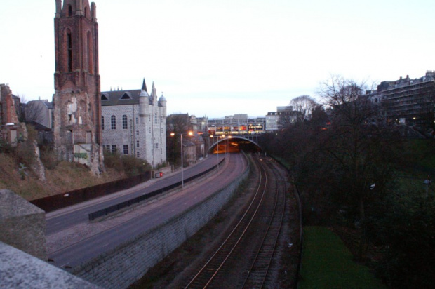 Aberdeen w trakcie zapadania zmierzchu i zapalania lamp... #Szkocja