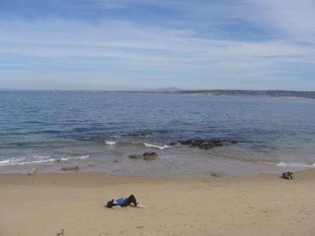 The beach in Monterey