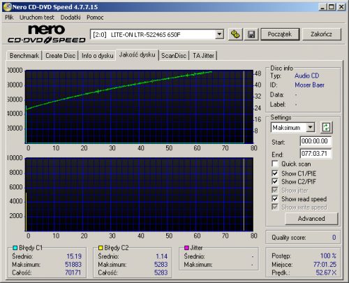 audio liteon wrx48 v1 read xmax(52) tdk cdr80 v52