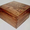 drewniana skrzyneczka - szkatuła, rękodzieło dostępne w sprzedaży, pytania na maila gogana@wpl.pl #rękodzieło #magma #gogana1