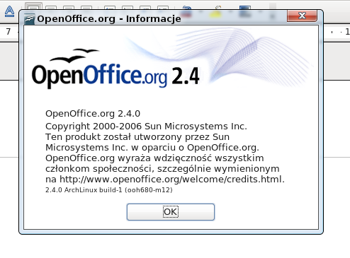 Licencja na openoffice PL