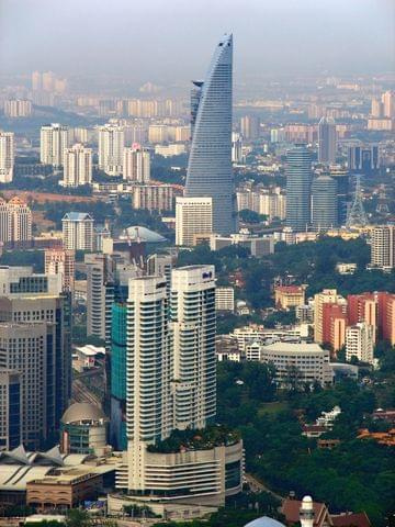 widok z wieży TV (Menara Kuala Lumpur)