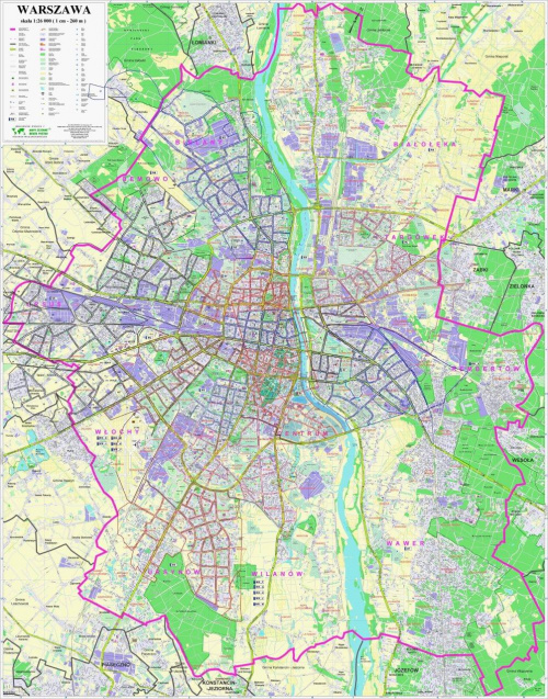 Mapa Warszawy #MapaWarszawy #mapa #PlanWarszawy #warszawa #rejonizacja #arcziblunt
