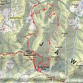 Mapka trasy Składziste - Hala Łabowska - Wierch nad Kamieniem - Składziste #rower #góry #mapa #BeskidSądecki #ŁabowskaHala #szlak
