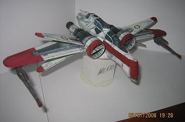 Następne etapy budowy tego ciekawego modelu ze Star Wars ARC170 #ModeleKartonowe #StarWars #arc170