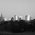 Warszawski Manhattan w kolorach szarości #Warszawa #centrum #panorama