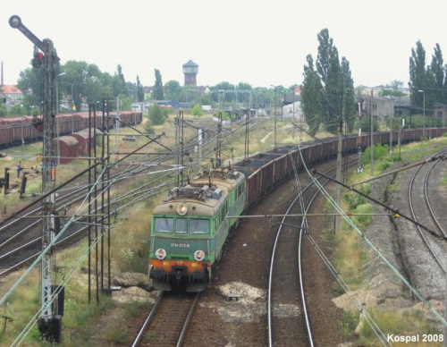 10.07.2008 ET41-072 (CM Łazy) wjeżdza na KoB z bruttem z Śląska do Dolnej Odry.