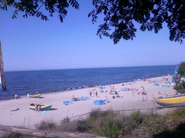 hehe z krzaków :D Widok oczywiście na plażę z lasu :P