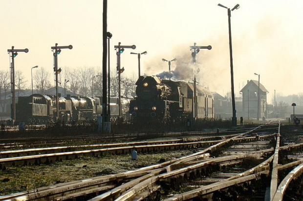 Ol49-59, Stacja Wolsztyn, 14.12.2008 #ParowozowniaWolsztyn #parowóz