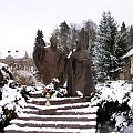 pomnik w Świetej Lipce-Jan Paweł II oraz Kardynał Wyszyński #zima
