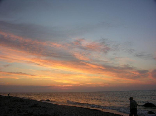 Rozewie - zachód słońca, sierpień 2007.
