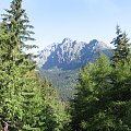 Hrebienok. Widok na Durny, Łomnica i Wielka Łomnicka Baszta #Góry #Tatry