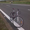 mój bik, jeszcze z tarczą