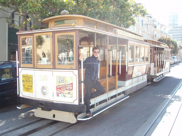 słynny tramwaj w San Francisco- jeden z symboli miasta