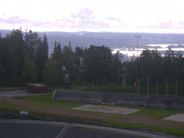 Holmenkollen, skocznia przy progu.widok na otoczenie, Oslofjord